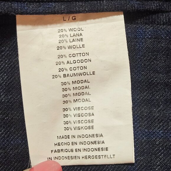 Vince Camuto Mens Large Plaid Blazer Jacket Blue & Black Wool Blend Single-Breas - Picture 12 of 16